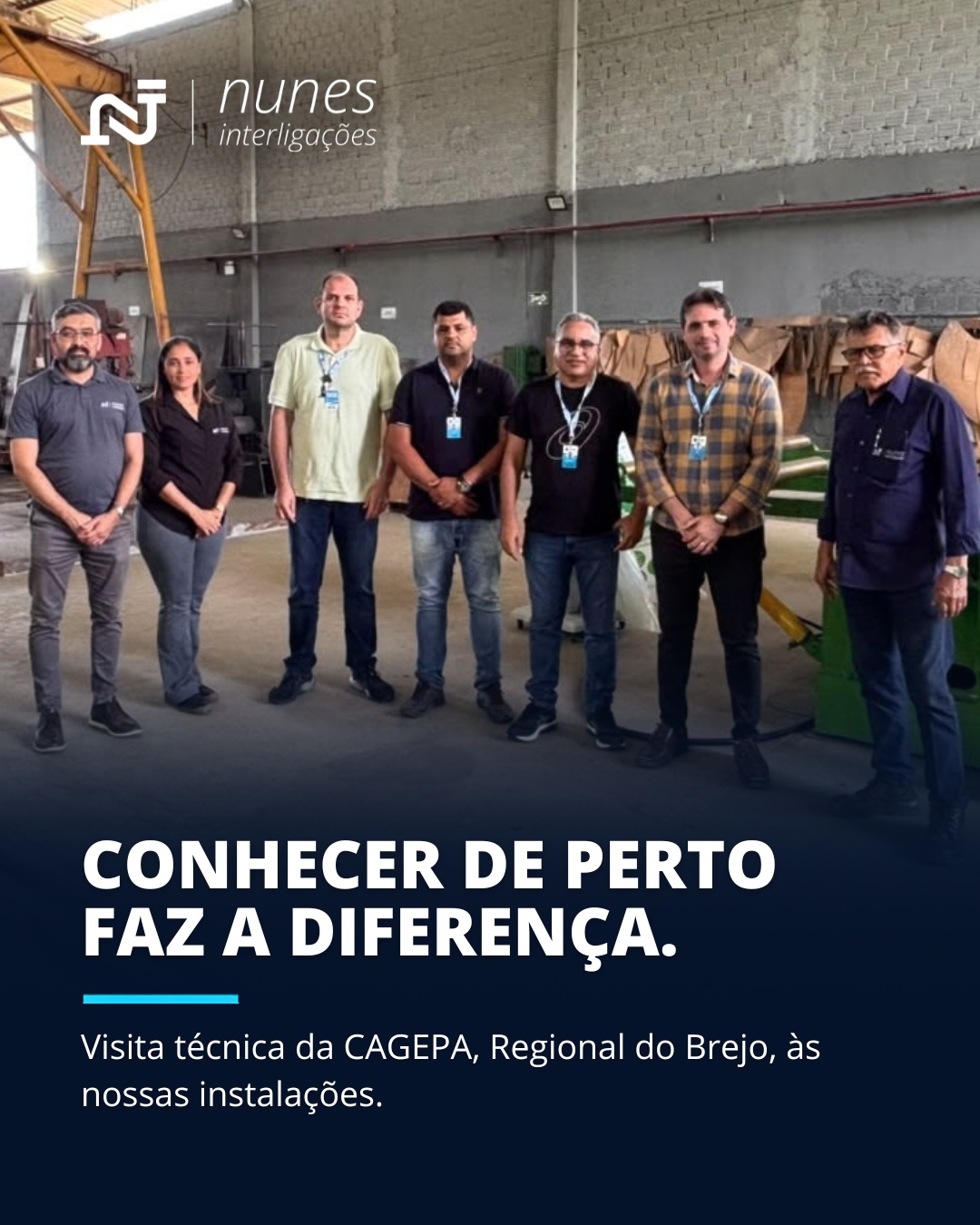 Visita técnica da CAGEPA, Regional do Brejo, às nossas instalações.